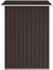 vidaXL - Tuinschuur - 205x129x183 - cm - gegalvaniseerd - staal - bruin