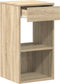 vidaXL - Nachtkastjes - 2 - st - met - lade - 35x34x66,5 - cm - sonoma - eikenkleurig