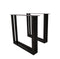 Feel Furniture - 240x100 Eettafel - Massief Glad Boomstamblad Eiken - 5 cm dik - Twin U Frame