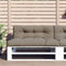 vidaXL - Palletkussen - 120x40x12 - cm - stof - taupe