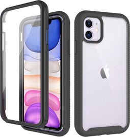 iMoshion Hoesje Geschikt voor iPhone 11 Hoesje - iMoshion 360° Full Protective Case - Zwart / Transparant