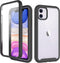 iMoshion Hoesje Geschikt voor iPhone 11 Hoesje - iMoshion 360° Full Protective Case - Zwart / Transparant