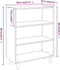 vidaXL - Dressoir - 69,5x32,5x90 - cm - bewerkt - hout - wit