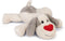 Beeztees XL-Knuffel Ties - Hondenknuffel - Pluche - Wit - 48x46x11 cm