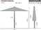 Madison Parasol Denia Sage Green 200 x 200 cm