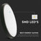 V-TAC VT-8630B-RD LED Rond Plafondlamp - Zwart - 350 mm - IP44 - 36W - 3000 Lumen - 3000K