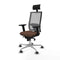 Bureaustoel met hoofdsteun Piqueras y Crespo 2D086G1 Donkerbruin