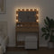 vidaXL - Kaptafel - met - LED - Verlichting - - - Artisan - Eiken - - - 79 - x - 41 - x - 135 - cm