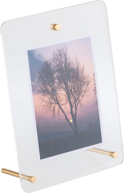 J-Line fotolijst - fotokader - kunststof - transparant - small - 4 stuks