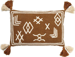 Dutch Decor ZOLA - Sierkussen van katoen Tobacco Brown 40x60 cm - bruin - Inclusief binnenkussen