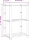 vidaXL - Opbergrek - 3-laags - 60x38x90 - cm - massief - grenenhout - grijs