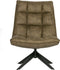 WOOOD Jouke Draaifauteuil - Kunstleer - Groen - 97x70x85