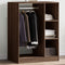 vidaXL - Kledingkast - 77x48x102 - cm - bewerkt - hout - bruin - eikenkleurig
