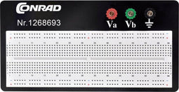TRU COMPONENTS 0165-40-1-3201B Breadboard Totaal aantal polen 840 (l x b x h) 57.15 x 167.3 x 8.4 mm 1 stuk(s)