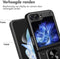 iMoshion Hoesje Geschikt voor Samsung Galaxy Z Flip 5 Hoesje - iMoshion Rugged Backcover met ring flip versie - Zwart