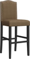 vidaXL - Barstoelen - 2 - st - massief - rubberhout - en - stof