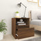 vidaXL - Nachtkastjes - 2 - st - 40x40x50 - cm - bewerkt - hout - bruin - eikenkleur