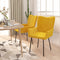 Eetkamerstoelen 2 st fluweel geel