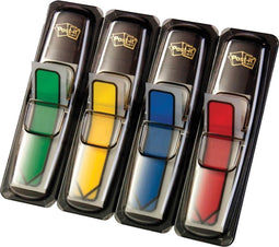 Post-it® Index Pijltjes, Standaard Set, Rood, Blauw, Geel, Groen, 12 x 43 mm, 24 Tabs/Kleur/Dispenser