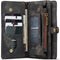Caseme - Vintage 2 in 1 portemonnee hoes - Geschikt voor Samsung Galaxy S22 Plus / S22+ - Zwart