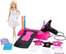 Barbie Airbrush Designer - Barbiepop met outfit en airbrush - Creatieve looks maken