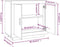 vidaXL - Dressoir - 80x40x75 - cm - bewerkt - hout - hoogglans - wit