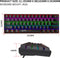 HXSJ V900 - Bedraad Mechanisch Gaming Toetsenbord - RGB - Blue Switch - 61 Keys - QWERTY - Zwart