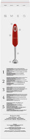 Smeg HBF11RDEU - Staafmixer - 700W variabele snelheid - Rood
