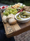 The.Board Large | Houten Serveerplank | Wagonhout | Lederen hengsel | Handgemaakt | Met lijnolie bewerkt