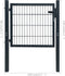 vidaXL - Poort - dubbelstaafmat - (enkel) - 106x230 - cm - antracietgrijs