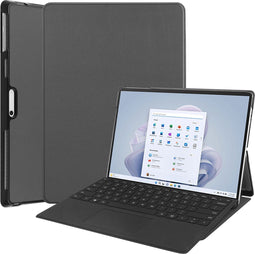 imoshion Trifold Bookcase - Geschikt voor Microsoft Surface Pro 11 / 10 / 9 - Auto-wake functie - Grijs