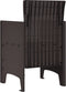 vidaXL - Tuinstoelen - met - Kussens - 4 - stuks - Bruin - Poly - Rattan