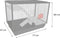 Flamingo Elsa - Hamsterkooi - Ruim met platforms en schuilplaats - Zwart & Naturel - 77x47x60 cm