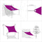 Zonnescherm driehoekig 2,5x2,5x3,5 m oxford stof terracotta
