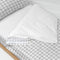 Gewatteerd beddengoed met ritssluiting HappyFriday Basic Grijs 105 x 200 cm Vichy
