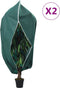 vidaXL - Plantenhoezen - met - ritssluiting - 2 - st - 70 - g/m² - 1,2x1,8 - m