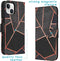 iMoshion Hoesje Geschikt voor iPhone 15 Hoesje - iMoshion Design Softcase Bookcase - Zwart / Black Graphic