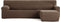 Hoes voor chaise longue met korte armleuning rechts Eysa JAZ Bruin 120 x 120 x 360 cm