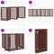 vidaXL - Hondenhek - inklapbaar - 6 - panelen - 300 - cm - populierenhout - bruin