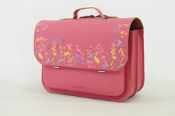 Own Stuff Lederen Boekentas Lagere school Wildflowers - Antique Pink