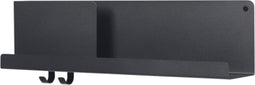 Muuto - Folded Shelves - Large - Zwart- lengte 63cm - hoogte 16.5cm - diepte 12.4cm