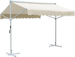 vidaXL - Luifel - vrijstaand - 3x3 - m - crème