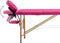 vidaXL - Massagetafel - inklapbaar - 2 - zones - hout - roze