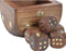 Dobbelspel DKD Home Decor Sheesham Blik Palissander (7.5 x 7.5 x 7.5 cm)