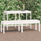 vidaXL - Tuinbank - 2-zits - 159,5x44x45 - cm - massief - grenenhout - wit