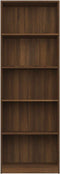 vidaXL - Boekenkast - 60x24x175 - cm - bewerkt - hout - bruin - eikenkleur