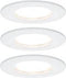 Paulmann Nova - LED-inbouwlamp - 3x6W dimbaar 2700K IP44 rond 78mm Wit mat (1 stuk)