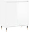 vidaXL - Dressoir - 60x35x70 - cm - bewerkt - hout - hoogglans - wit