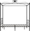 vidaXL - Hemelbedframe - metaal - zwart - 120x200 - cm