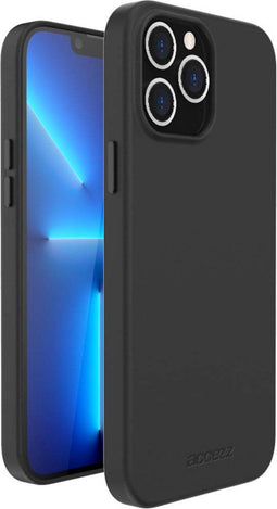 Accezz Hoesje Geschikt voor iPhone 13 Pro Max Hoesje - Accezz Leather Backcover Geschikt voor MagSafe - Zwart